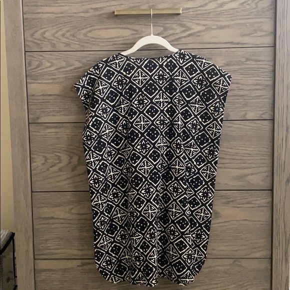 Black and white patterned tunic / long top - Picture 4 of 4